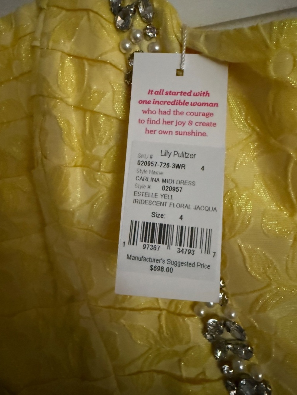Brand New Never Worn with Tags Carlina Beaded Midi Dress - Picture 3 of 4